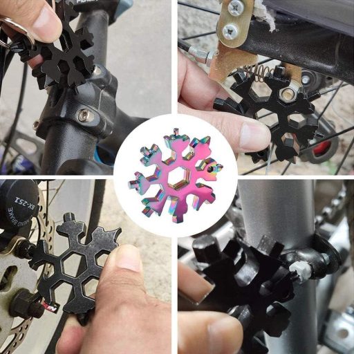 18 az 1-ben Multifunkciós Eszköz, Hópehely forma, Csavarhúzó Sörnyitó, Többszínű