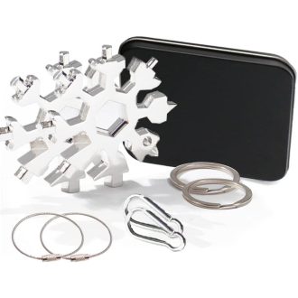   2db Multifunkciós Eszköz,Hópehely forma, Csavarhúzó Sörnyitóval, Ezüst