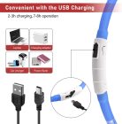 LED-es világító nyakörv kutyáknak, USB-s, vízálló, 3 fénymóddal, állítható