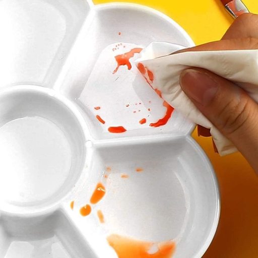 Paleta za miješanje boja u obliku cvijeta sa 7 odjeljaka, za akrilne i vodene boje - 2 kom