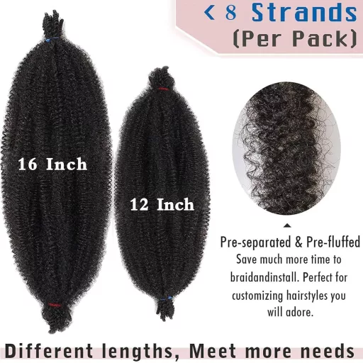 XTREND 12 Inch Spring Twist Afro Pletenice Sintetička Kosa 8 Pramenova Bordo Crvena