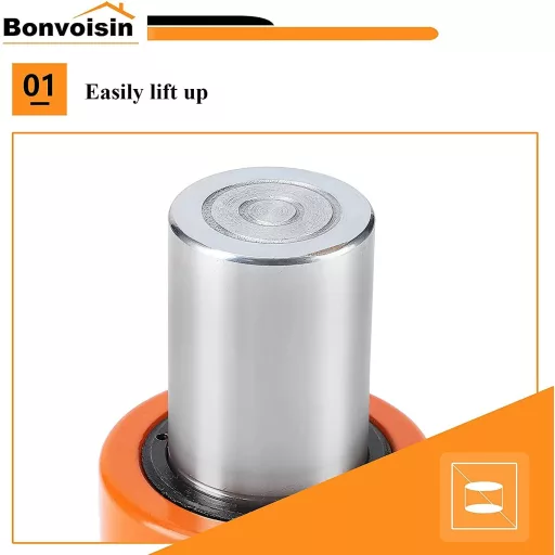 Cilindru hidraulic Bonvoisin 10T cu pompă manuală, cursă 50mm, pentru construcții