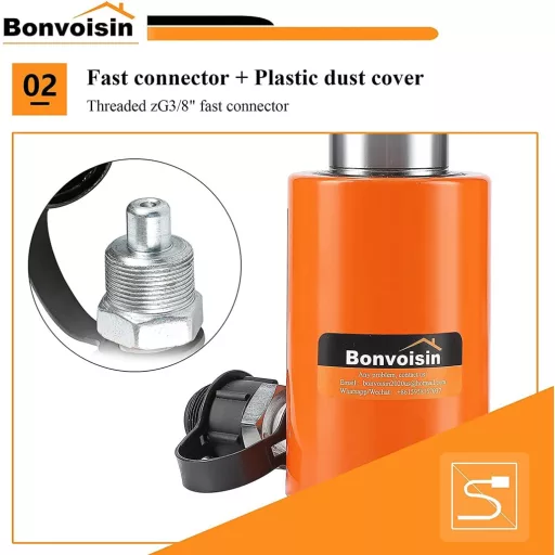 Bonvoisin 10T Hidraulikus Henger Kézi Pumpával 50mm Lökethosszal Építkezéshez