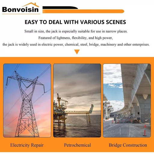 Bonvoisin 10T Hidraulikus Henger Kézi Pumpával 50mm Lökethosszal Építkezéshez