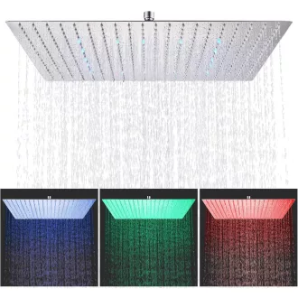   Cesinkin LED zuhanyfej 40x40cm négyzet alakú rozsdamentes acél