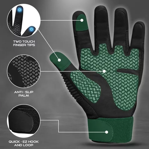 WESTWOOD FOX WFX Motoros Kesztyű Kemény Knuckle Teljes Ujj Érintőképernyő Fekete