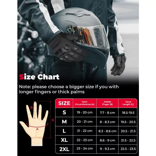 WESTWOOD FOX WFX Motoros Kesztyű Kemény Knuckle Teljes Ujj Érintőképernyő Fekete