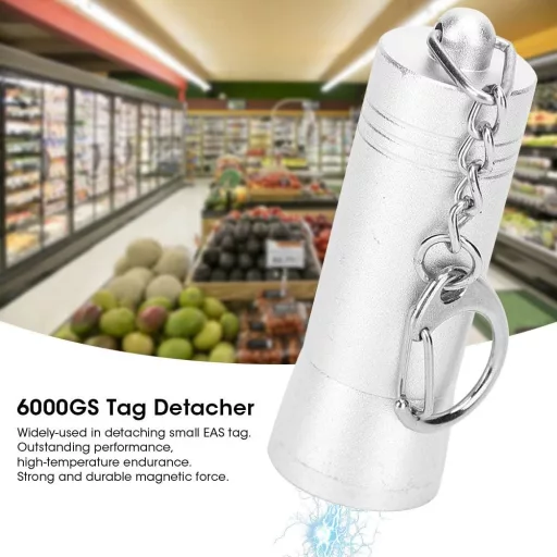 Dioche 6000GS Silný Magnetický Odstraňovač Bezpečnostných Etikiet - Otvárač Zámkov Proti Krádeži pre Obchody, Supermarkety - Prenosný Hliníkový K