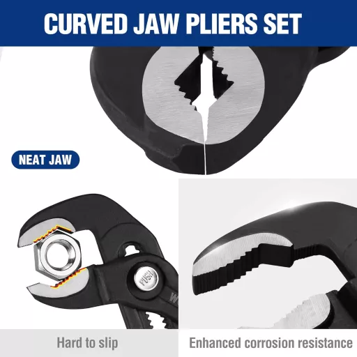 Clește pentru țevi WORKPRO 180mm, oțel Cr-V, reglabil, cu eliberare rapidă