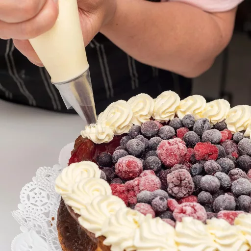 TAKUZA 100 db일次-használatos Cukrászsacok Átlátszó Közepes Méret Torta Sütemény Díszítéshez