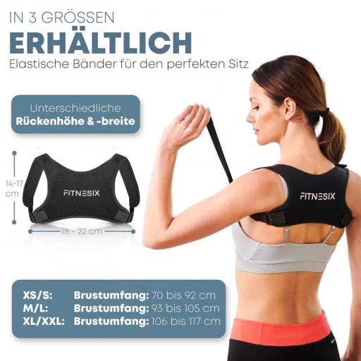 Fitnesix® 2022 Design Háttartó, Test-Dinamikus Tartáskorrigáló,Rugalmas, Férfiaknak és Nőknek   (M/L)