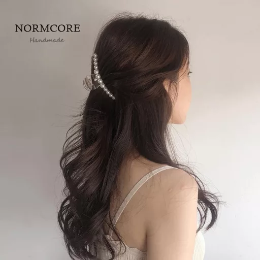 Sada 4 veľkých perlových sponiek do vlasov, pre husté aj jemné vlasy, dámska a dievčenská vlasová spona, módny vlasový doplnok