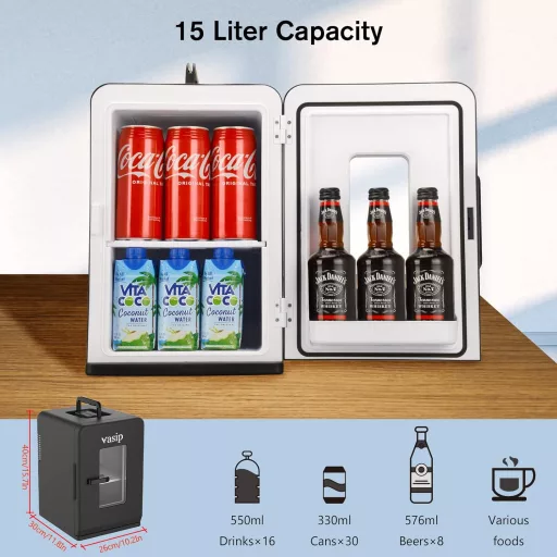 Frigider mini Vasip 15L - Funcție portabilă de răcire-încălz