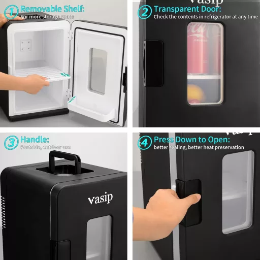 Frigider mini Vasip 15L - Funcție portabilă de răcire-încălz