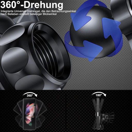 NEWZEROL bezdrôtový držiak na mobil do auta pre Galaxy Z Fold 6/5/4/3/2, 15W rýchlonabíjanie Qi