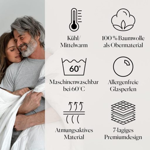 CURA Pearl Classic Súlyozott Takaró 135x200cm 5kg Alváshoz