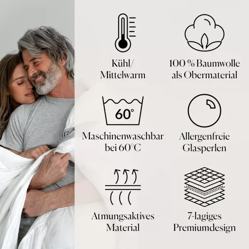 CURA Pearl Classic Súlyozott Takaró 135x200cm 5kg Alváshoz