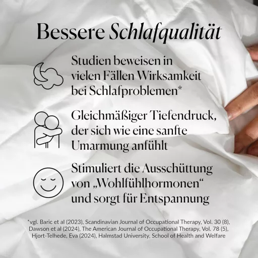 Pătură ponderată CURA Pearl Classic 150x210cm 11kg pentru somn