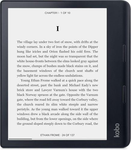 Kobo Sage E-könyv Olvasó - 8" HD Érintőkijelző, Vízálló, 32GB, Állítható Fényerő, Kék Fény Szűrő, Bluetooth, WiFi, E Ink Carta Technológia
