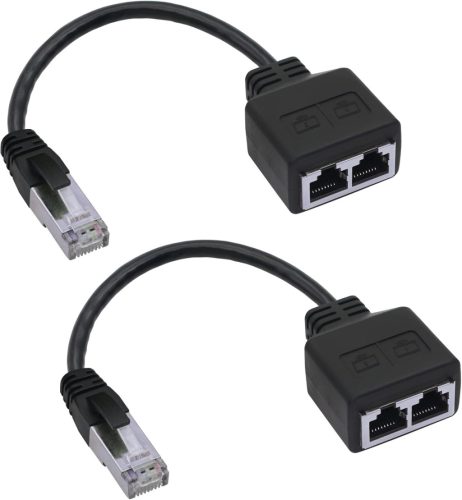 GINTOOYUN RJ45 Hálózati Adapter Kábel (22,6 cm) - Apa-Anya Csatlakozó Laptophoz, PC-hez, Routerhez - Hálózatváltáshoz