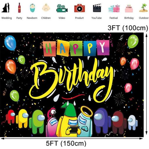 Poliészter anyagól készült vászon születésnapi fotózáshoz gyerekeknek 1,5 x 0,9 M