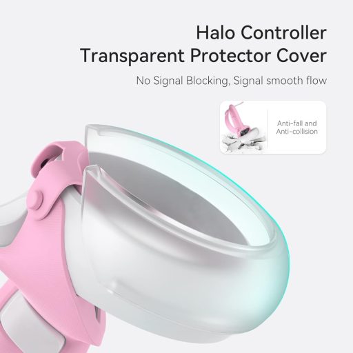 KIWI design Továbbfejlesztett Kontroller Markolat Quest 2 Kompatibilis - Rózsaszín Szilikon Védőborítás Könnyű Elemcserével és Kényelmes Csu