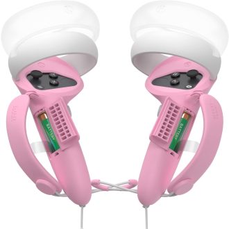   KIWI design Quest 2 držiaky na ovládače ružové pre väčšie ruky s remienkom na zápästie