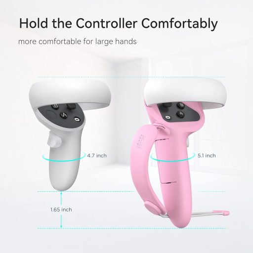 KIWI design Quest 2 Kontroller Markolat Rózsaszín Nagyobb Kézhez Csuklópánttal