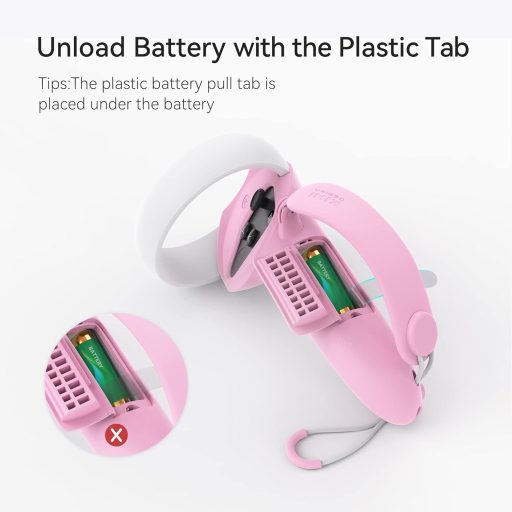 KIWI design Quest 2 držiaky na ovládače ružové pre väčšie ruky s remienkom na zápästie