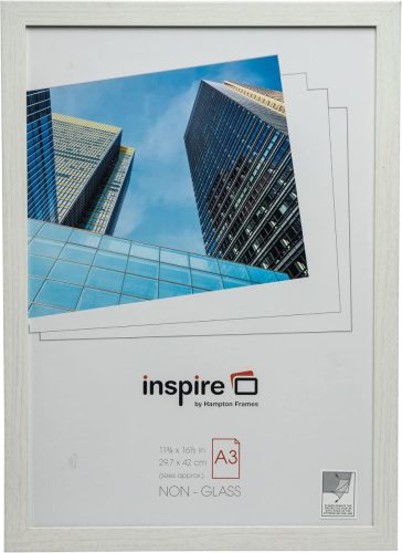 Ramă foto Hampton Frames Bergen A3 Albă - 30x42 cm, Montare pe Perete, Cu Plexiglas, Pentru Postere, Poate fi Așezată Vertical sau Orizontal