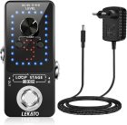 LEKATO Gitár Looper Pedál 9 Hurokkal, 40 Perces Felvételi Idővel, Beépített Hangoló, Korlátlan Overdub Funkció Elektromos Gitárhoz és Basszu