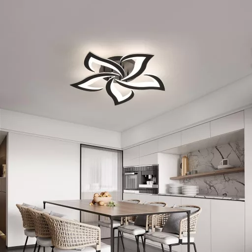 Riserva 40W 4700LM Dimmable LED Mennyezeti Lámpa Távirányítóval, Virág Dizájn