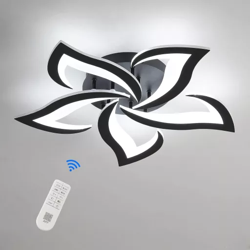 Riserva 40W 4700LM Dimmable LED Mennyezeti Lámpa Távirányítóval, Virág Dizájn