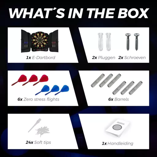 Țintă de darts electronică KOTO Soft Classic cu 32 de jocuri și 590 de variante