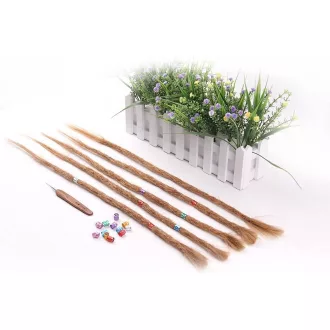   Dsoar 100% valódi hajból készült dreadlock extension 50cm világosbarna