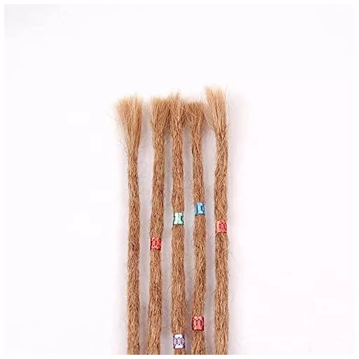 Extensie dreadlock Dsoar din păr 100% natural, 50 cm, șaten deschis.