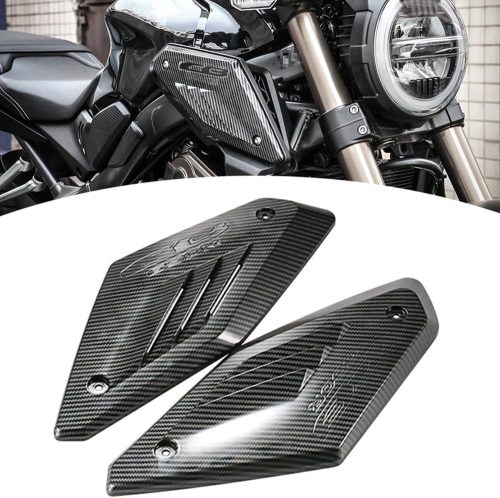 JFG RACING Motorkerékpár Légbeömlő Védő Oldalpanelek CB650R 2019-2021 Modellekhez - ABS Műanyag Karbon Hatású Burkolat Üzemanyagtartályhoz