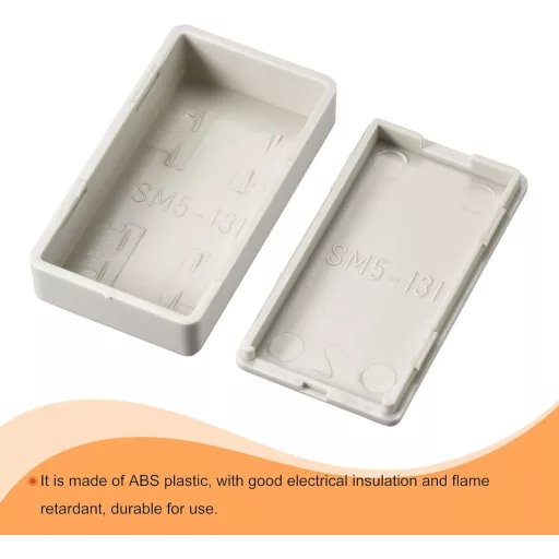 sourcing map Cutie de joncțiune mini rezistentă la praf 50x27x14mm ABS gri 3 buc