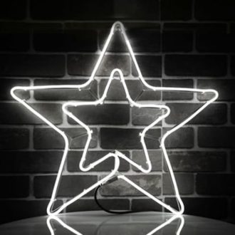   NLIGHTING LED závesná vianočná hviezda s 360 LED diódami, vonkajšia vianočná dekorácia, biela