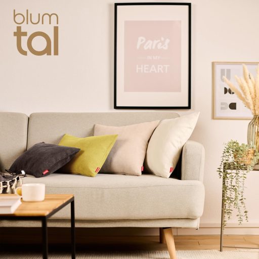 Blumtal Chenille Párnahuzat 60x60 cm 2 db Sötétbarna Rejtett Zippes