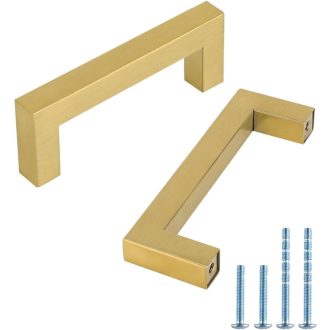   Arany Szekrényfogantyúk, Modern, Rozsdamentes Acél, 2 db - Open Box