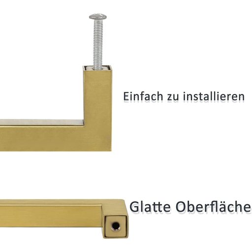 Arany Szekrényfogantyúk, Modern, Rozsdamentes Acél, 2 db - Open Box