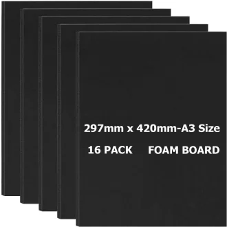   SENENQU Fekete Habkarton A3 5mm 16 darabos csomag (297x420mm)