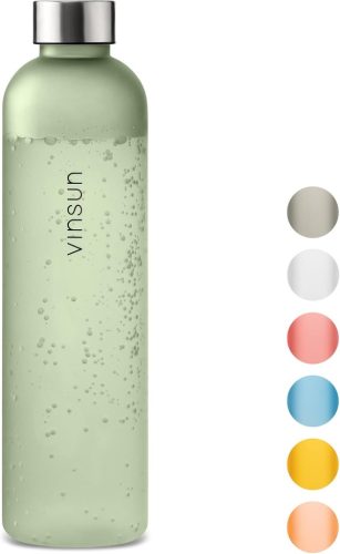 VINSUN Kulacs 650ml - Szivárgásmentes BPA-mentes Tritan Műanyag Ivópalack Szénsavas Italokhoz - Könnyű Sportpalack Túrázáshoz, Biciklizéshez