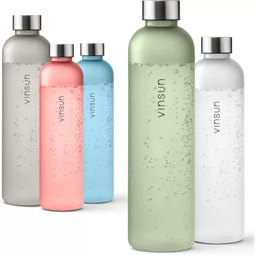 VINSUN Kulacs 650ml - Szivárgásmentes BPA-mentes Tritan Műanyag Ivópalack Szénsavas Italokhoz - Könnyű Sportpalack Túrázáshoz, Biciklizéshez