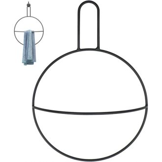   Fuxunamz Crni Metalni Držač Ručnika za Zid - Za Kuhinju i Kupaonicu