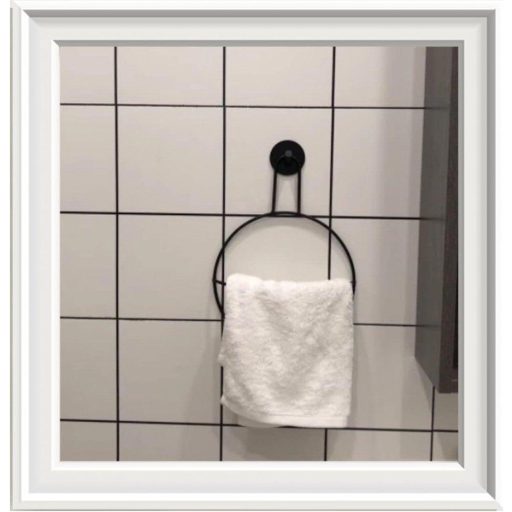 Fuxunamz Crni Metalni Držač Ručnika za Zid - Za Kuhinju i Kupaonicu