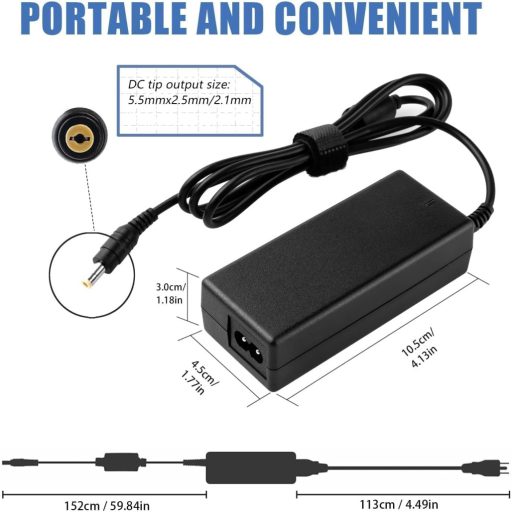 BIUBOTY 60W 12V AC/DC adapter LED szalaghoz, monitorhoz, DVD-hez, TV-hez