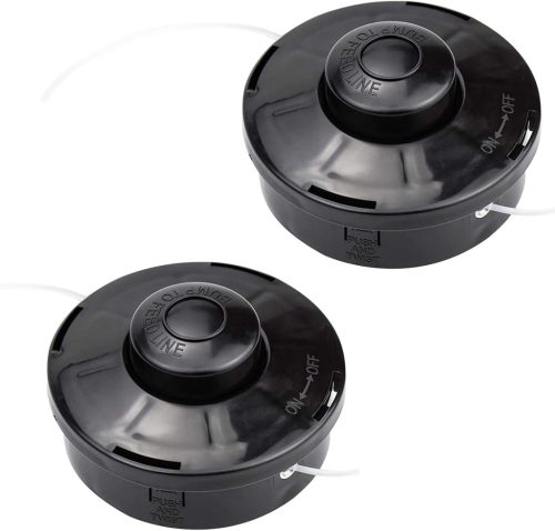 Pack Univerzális Damilfej Szett - 2db M10x1.25 Menetes Fűkasza Fej Benzines Bozótvágóhoz, Fűnyíróhoz, Könnyű Cseréhez, 11,5x7,5cm