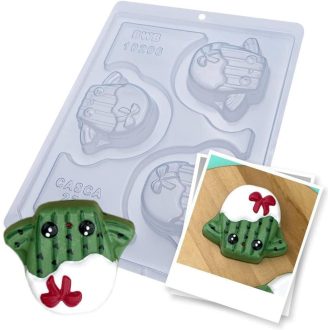   BWB 10206 Kaktusz alakú cukorkaformák forró csokoládéhoz, különleges 3 darabos, 2 lyukkal